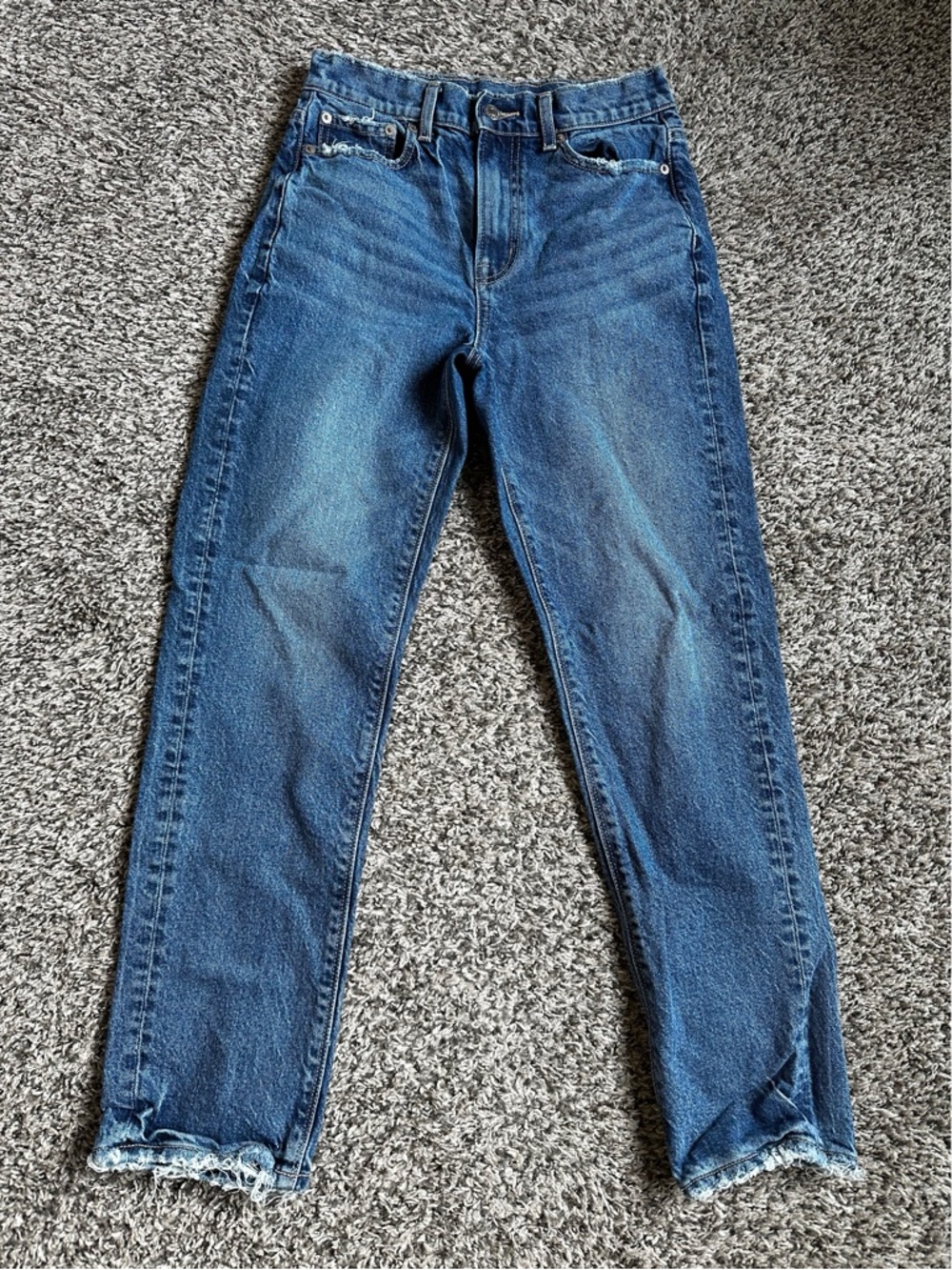 American Eagle Outfitters Women's Straight-Leg Blue Jeans